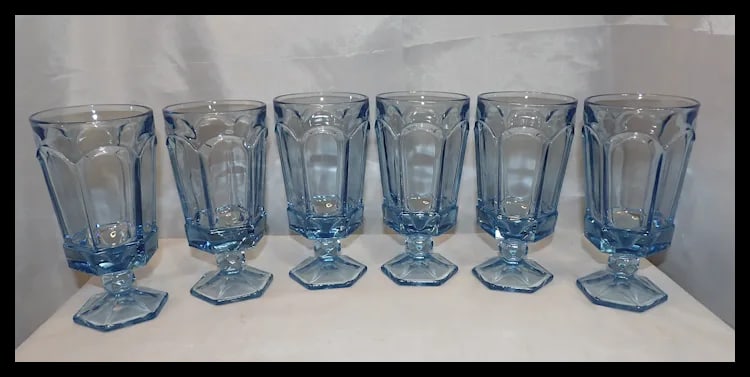 Fostoria Virginia Blue Iced Tea Glasses - 2
