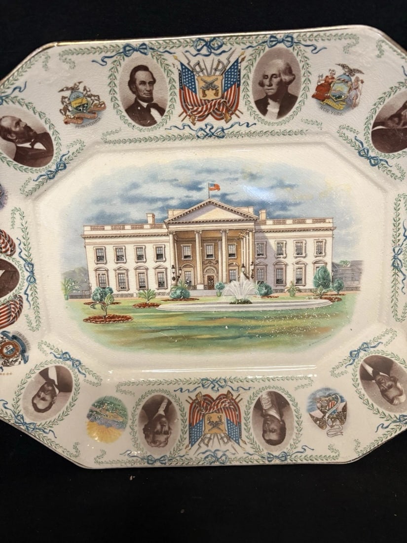 Rare 50th Anniversary Oof The Republican Party Staffordshire Platter - 2