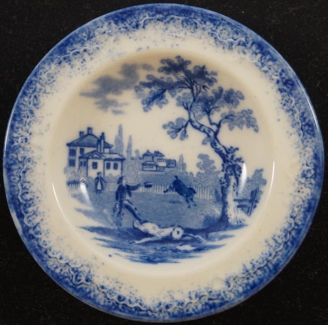 Child's Blue China Bowl 4 3/8" #19 - 2