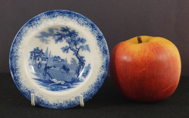Child's Blue China Bowl 4 3/8" #19 - 4