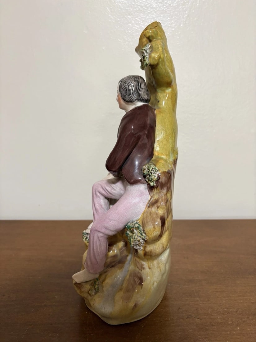 Staffordshire Man & Woman Figural Spill Vase - 4