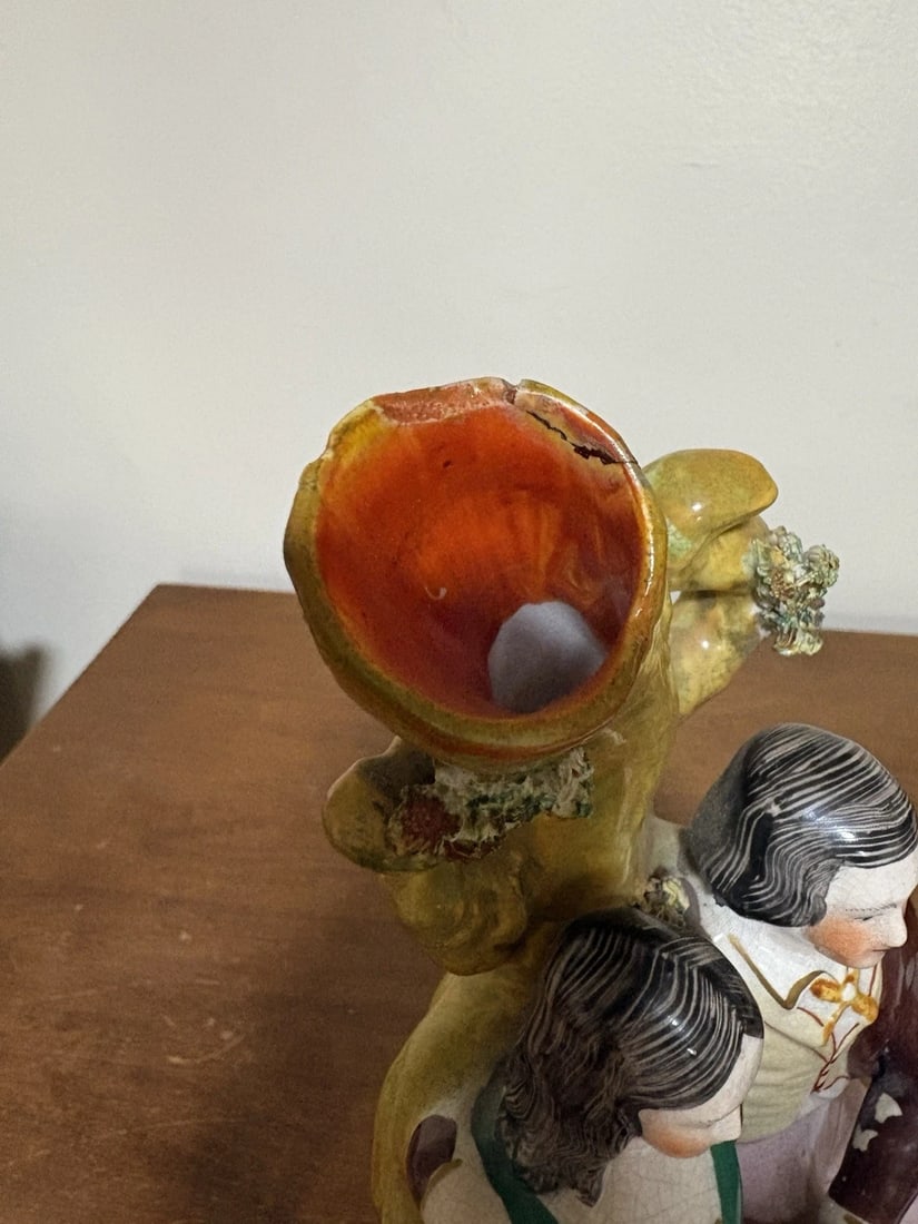 Staffordshire Man & Woman Figural Spill Vase - 6