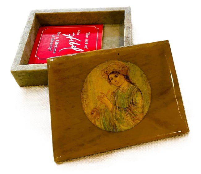 Edna Hibel Marble Trinket Box - 2