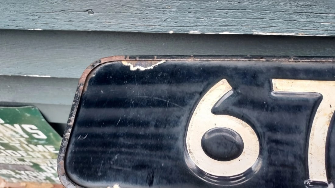 Antique Enamel Street Sign 67th St. - 5