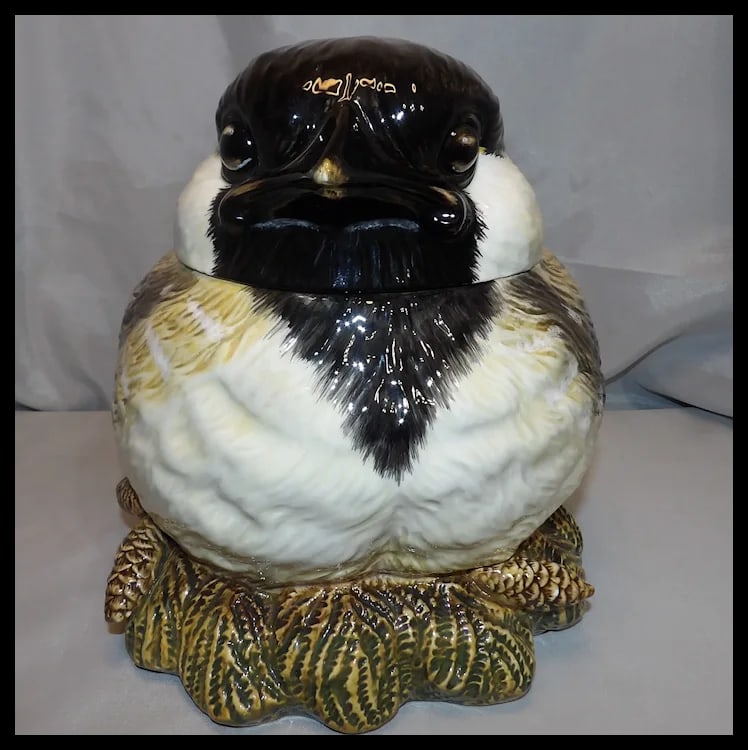 Fat Chickadee Cookie Jar Big Sky Carvers - 3