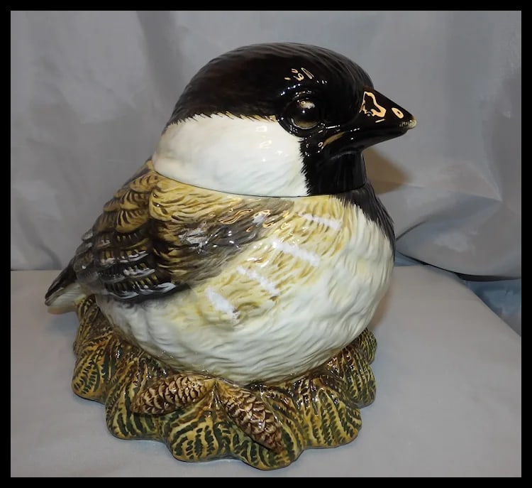 Fat Chickadee Cookie Jar Big Sky Carvers - 4