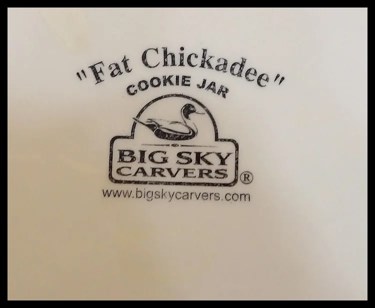 Fat Chickadee Cookie Jar Big Sky Carvers - 9
