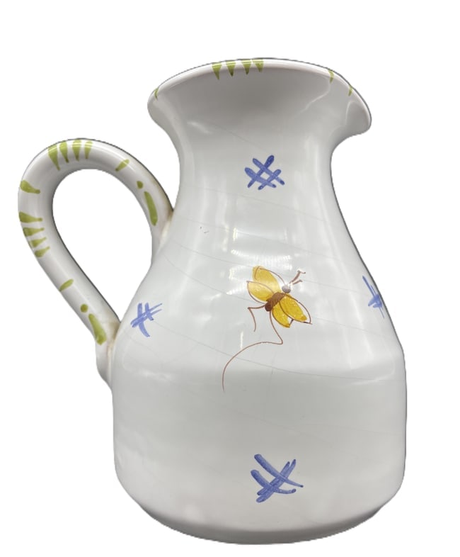 Moustiers French Faience Oiseau Bird Milk Pitcher - 4