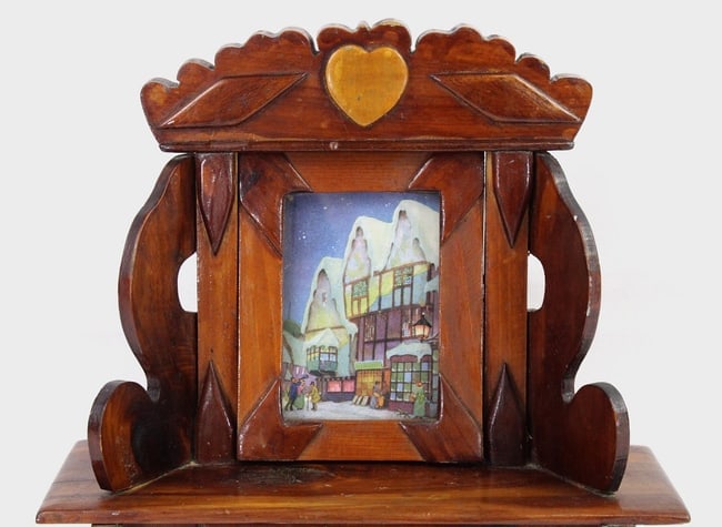 A miniature dresser decorated with a heart and diamonds. - 4