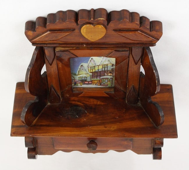 A miniature dresser decorated with a heart and diamonds. - 8