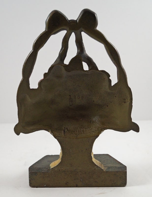 Mixed Flowers in Basket Cast Iron Judd Doorstop - 4