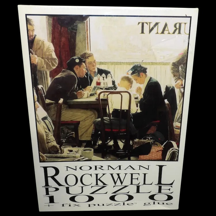 1998 Fink and Co. Norman Rockwell Saying Grace Puzzle Pub by Curtis Pub. Co. NOS (1 of 6)