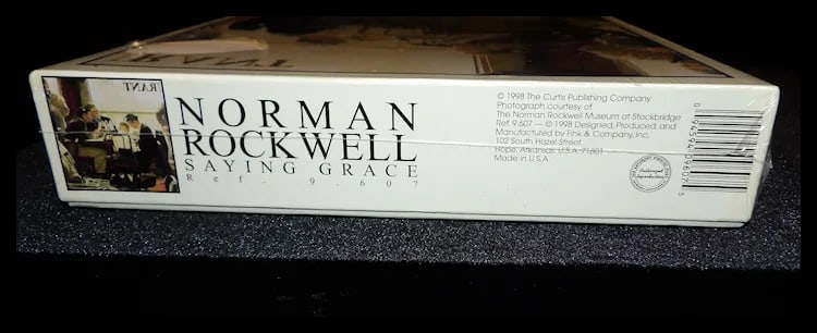 1998 Fink and Co. Norman Rockwell Saying Grace Puzzle Pub by Curtis Pub. Co. NOS - 3