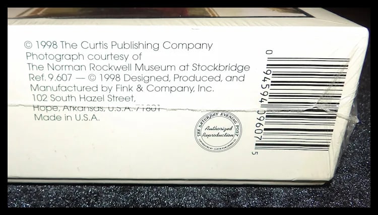 1998 Fink and Co. Norman Rockwell Saying Grace Puzzle Pub by Curtis Pub. Co. NOS - 4