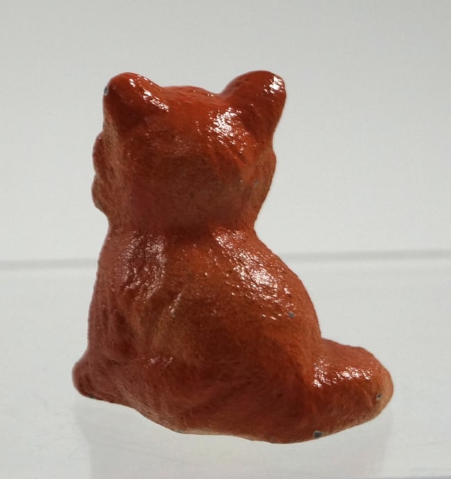 Antique Sitting Kitten Cat Cast Iron Paperweight - 3