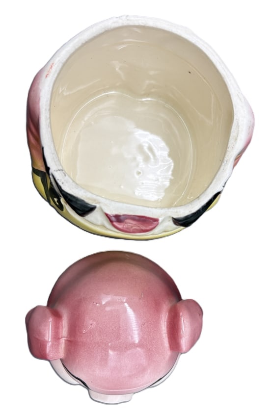 Vintage Anthropomorphic Pig Cookie Jar Japan - 6