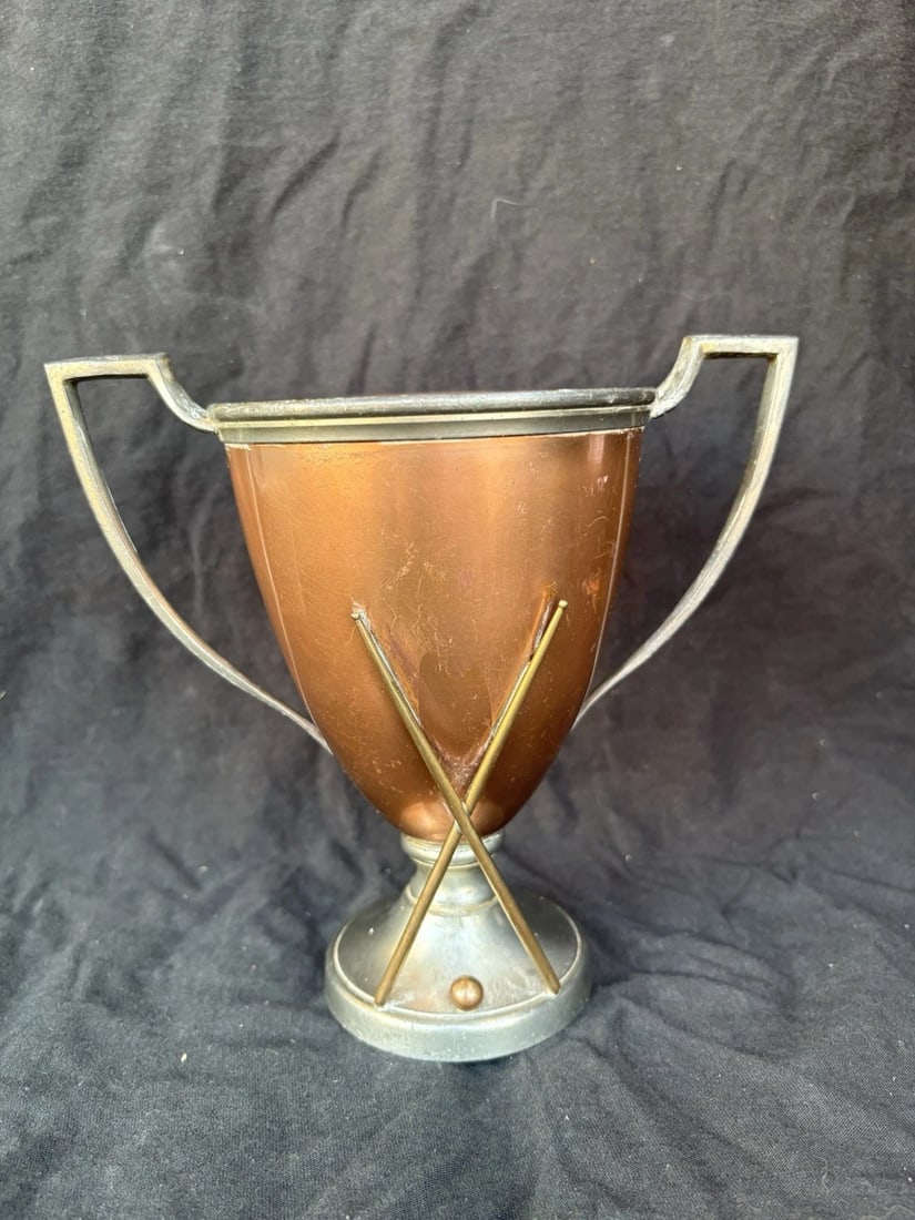 Rare 1910 Dial Lodge Princeton University Pool Loving Cup Trophy - 3