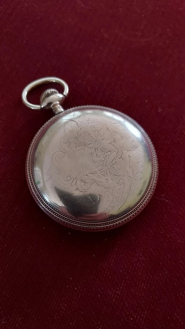 Pocket Watch Waltham Case Gold Filled 20 year 18s Engraved Beaded Edge 15J - 8