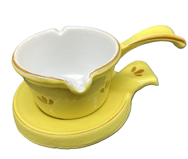 Vintage Enamel over Cast Iron Warmer & Trivet Holland - 3