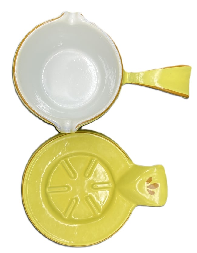 Vintage Enamel over Cast Iron Warmer & Trivet Holland - 7