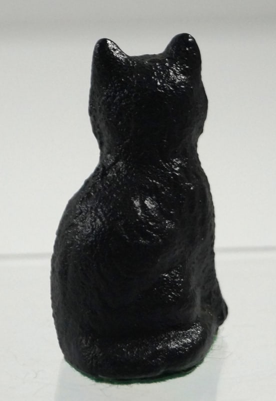 Antique Sitting Kitten Cat Cast Iron Paperweight - 3