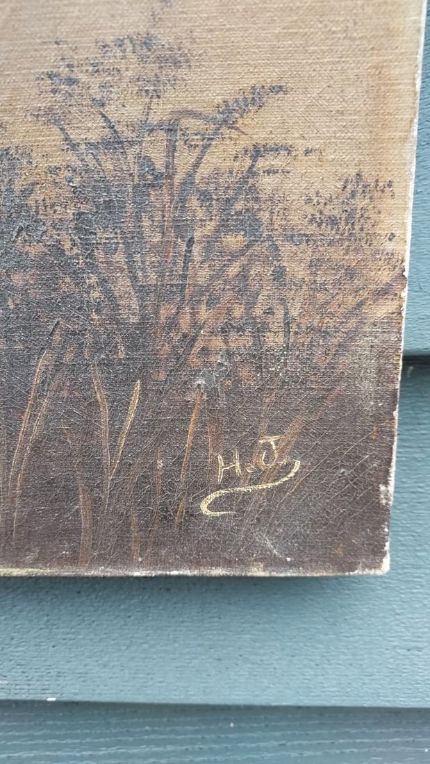 oil painting 19th Century ELK Painting Signed - 3