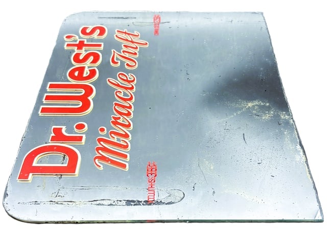 1930's Dr. West's Toothbrush DENTAL ADVERTISING Mirror - 5