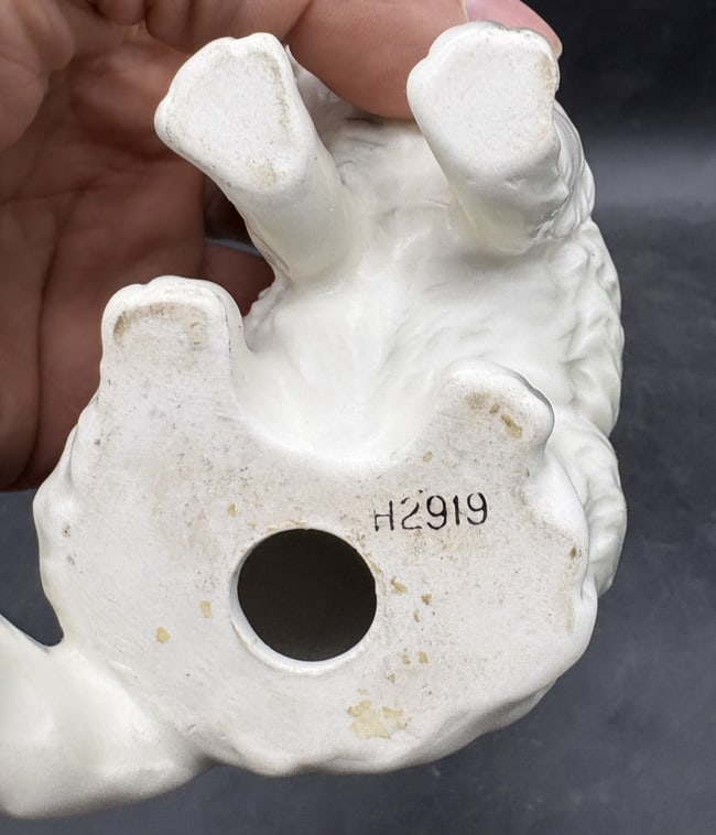 Vintage LEFTON WHITE SITTING CAT KITTEN FIGURINE CERAMIC - 8