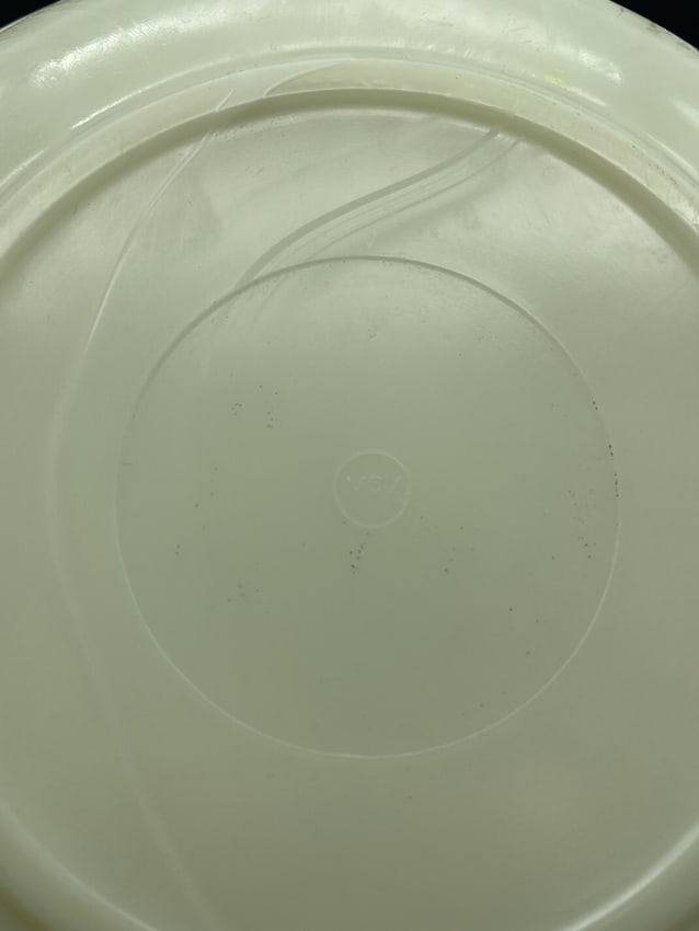 Pair of MCKEE CUSTARD Uranium Glass LAUREL LEAF BOWLS - 7