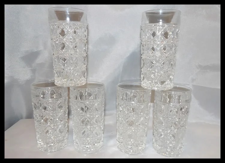 American Cut Lead Crystal AMC13 Criss Cross Cane - 9
