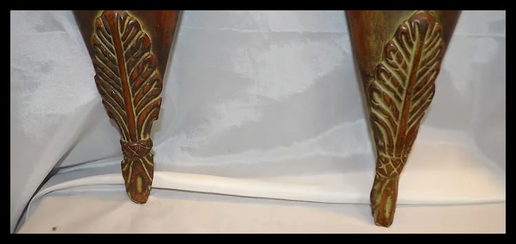 Matched Pair of Metal Wall Pockets for Floral Display - 4