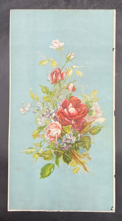 c1890's Chromolithograph M.F. Tobin CD Kenny Advertising Queen of Flowers - 3