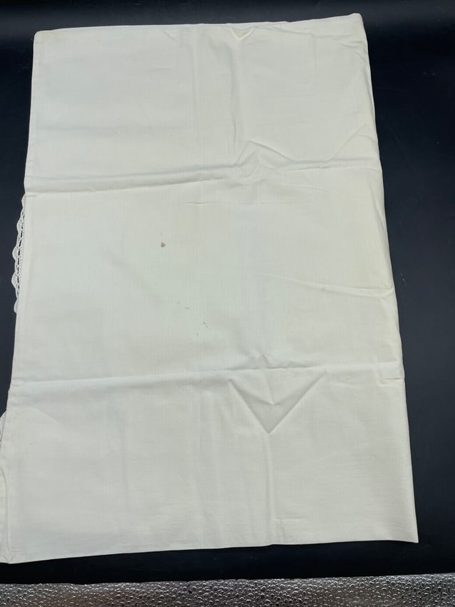 Vintage Pillowcases Handmade Embroidered GIRL Flowers - 6