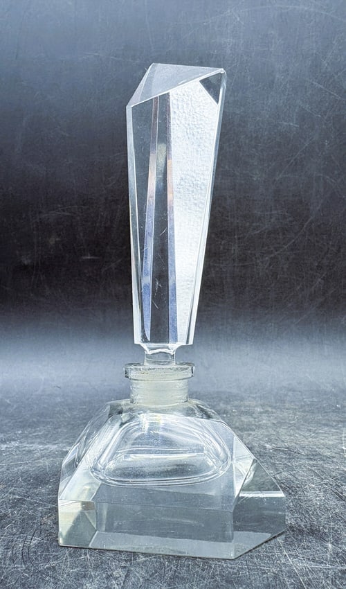 Art Deco IRICE Irving Rice Japan Crystal Glass Perfume Bottle - 6