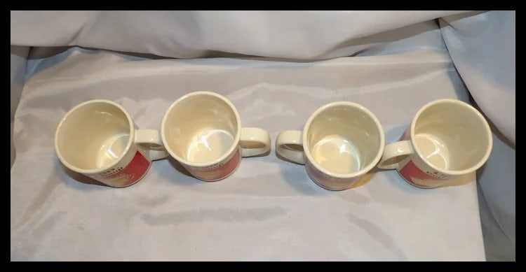 Set of 4 Vintage Lipton Cup a Soup Coffee Mugs In Original -Korea - 6
