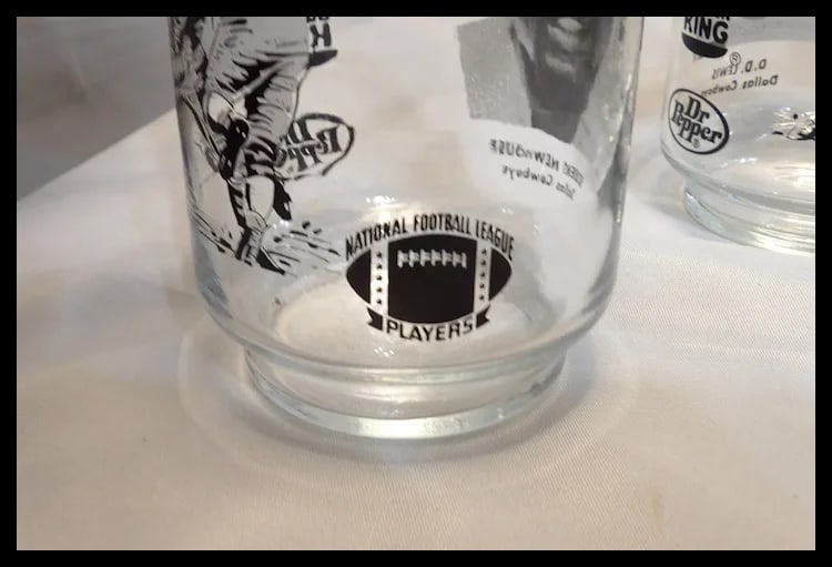 Vintage Dallas Cowboys Burger King Dr Pepper 1978 Super Bowl Players Collectible Libbey Glasses - 9