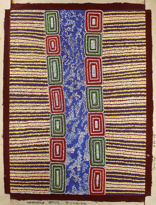 Australian Aboriginal painting by Cecily Wintiragu Yates. (1 of 7)