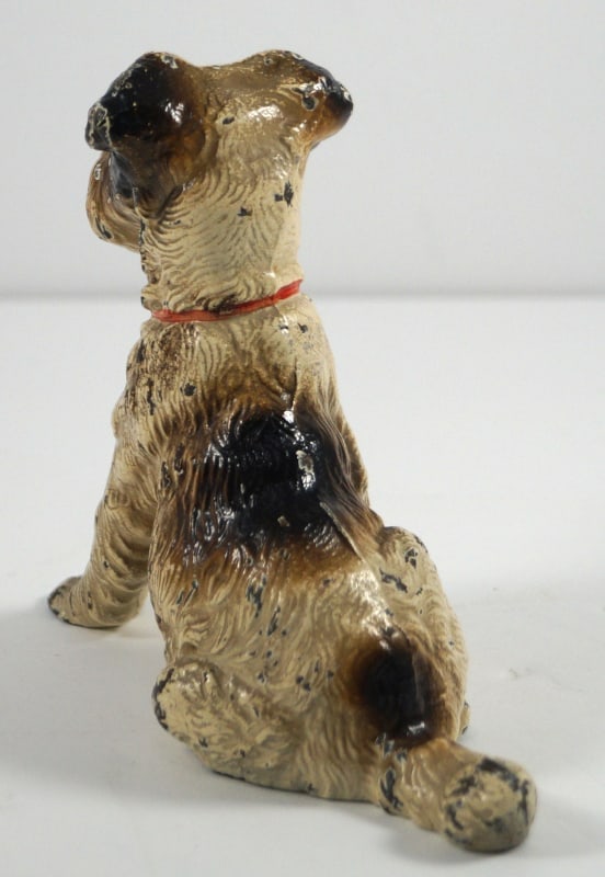 Antique Fox Terrier Dog Cast Iron Hubley Doorstop - 3