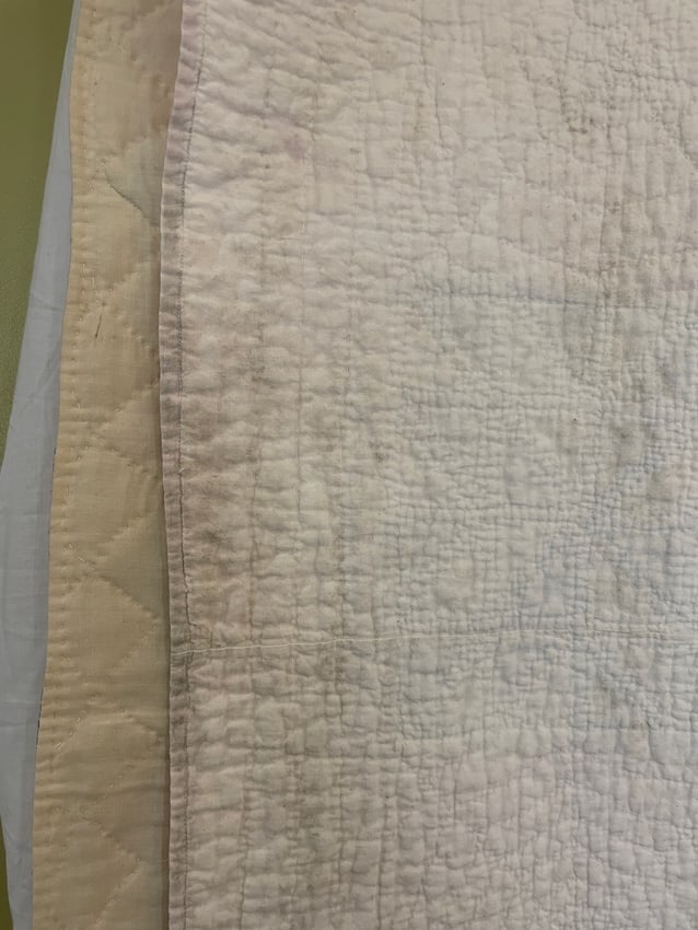 Vintage Snowflake Star Quilt Hand Sewn Patchwork - 7