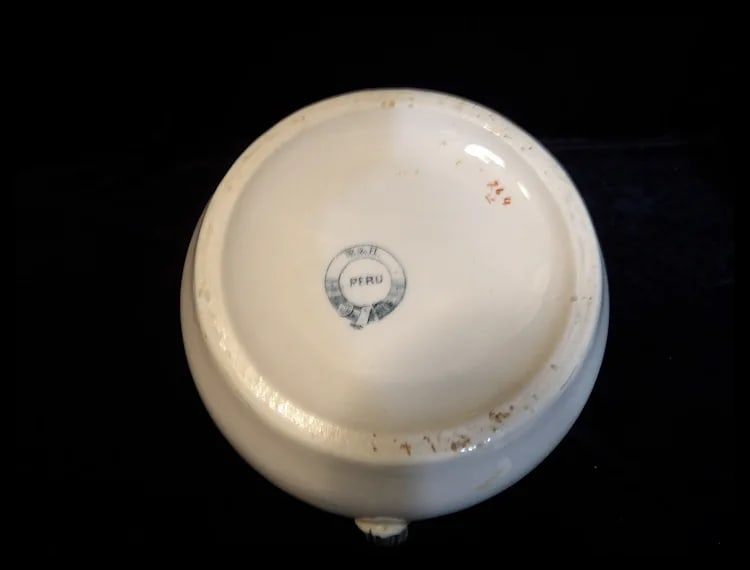 Antique Beech and Hancock Pitcher in Peru Pattern Circa 1860 - 7