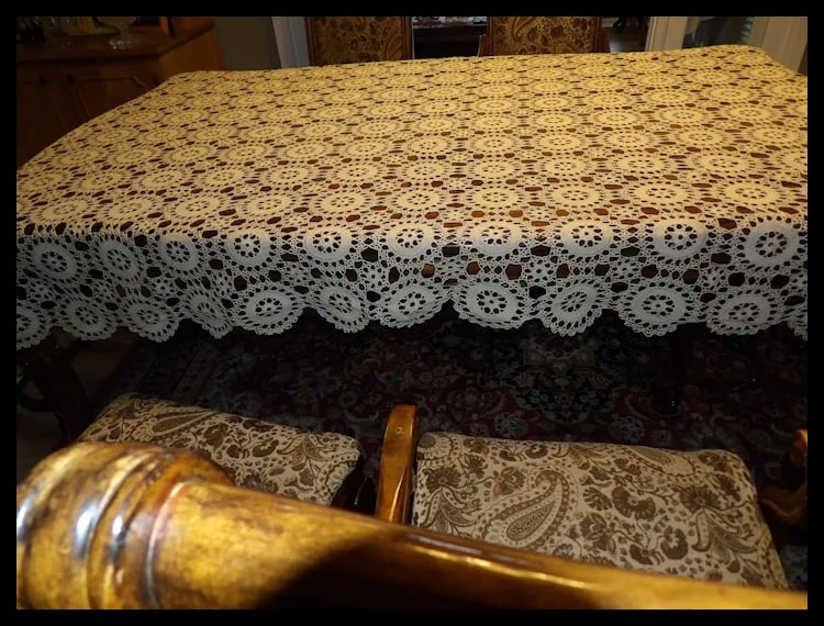 Heavy Cotton Crochet Tablecloth - 7