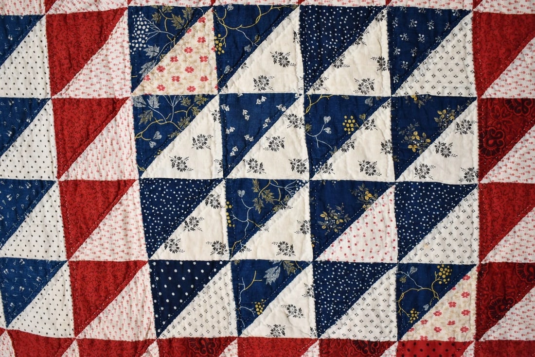 1890's Red, White & Blue Quilt - 3