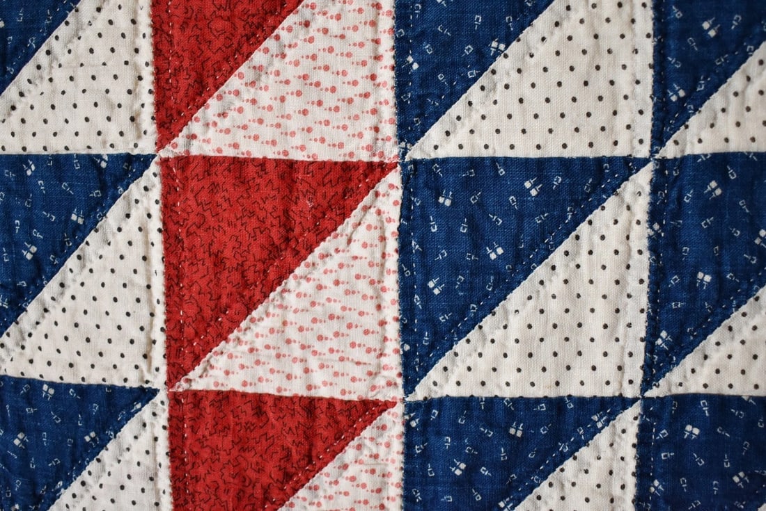 1890's Red, White & Blue Quilt - 5