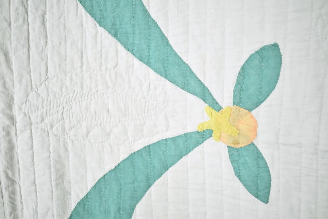 30's Orange Blossom Applique Quilt - 6