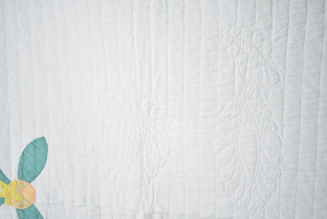 30's Orange Blossom Applique Quilt - 7