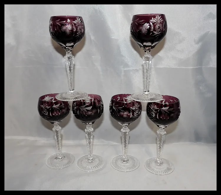 Nachtmann Traube Amethyst Sherry/ Liqueur Glasses - 2