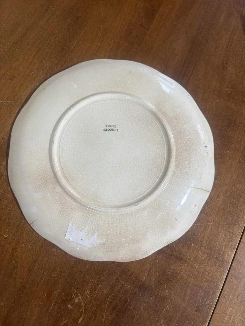 Limoges Flow Blue Game Bird Plate - 2