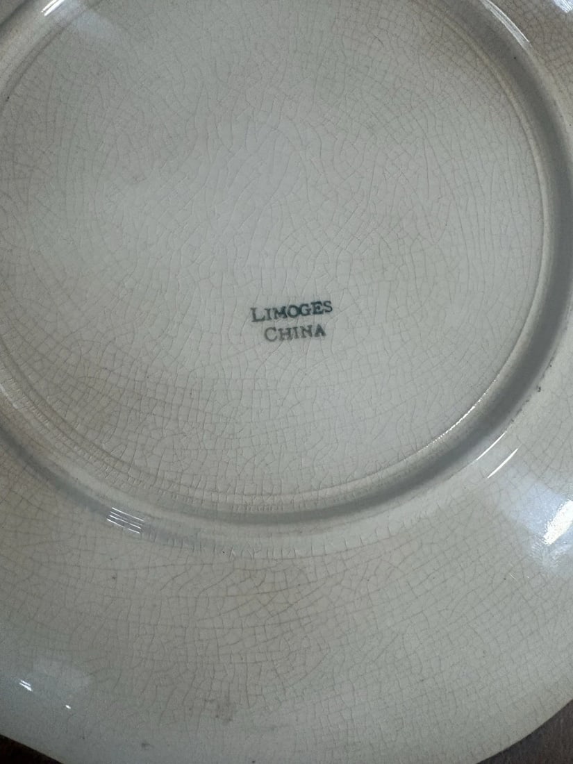 Limoges Flow Blue Game Bird Plate - 3