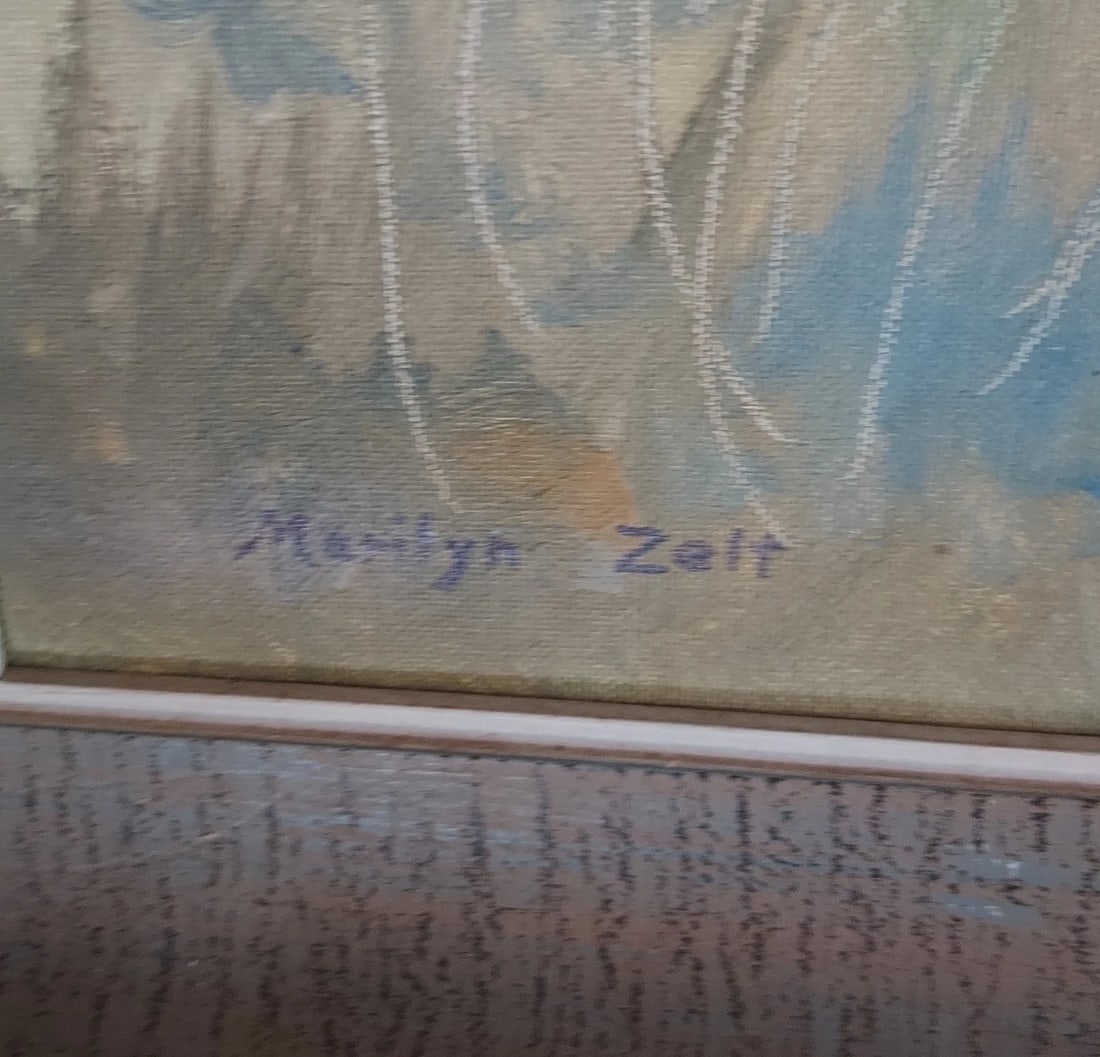 Shoreline View Boothbay Harbor Maine 1973 Listed Artist Marilynn Zelt - 3
