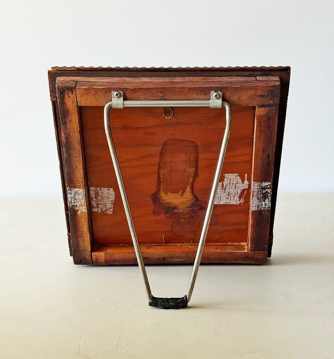 Tramp Art Tabletop Frame w Glass - 3